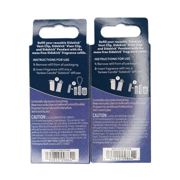 Yankee Candle Side Kick Refill Spiced Pumpkin Lot of 2 Single Refill Boxes - Picture 3 of 5